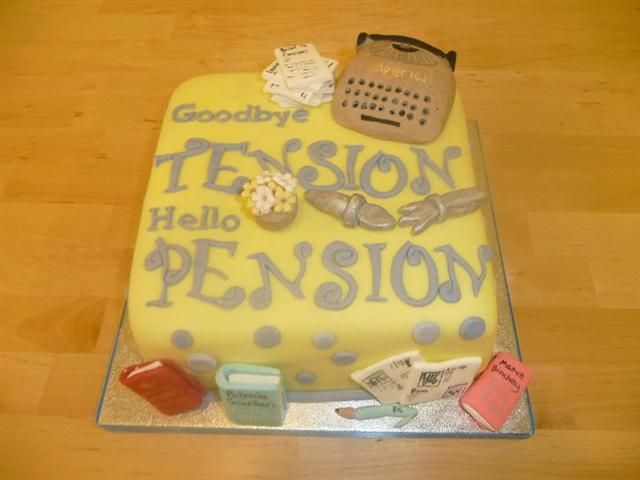 Goodbye Tension Hello Pension Retirement Cakes Goodbye Tension Hello Pension Retirement Cakes