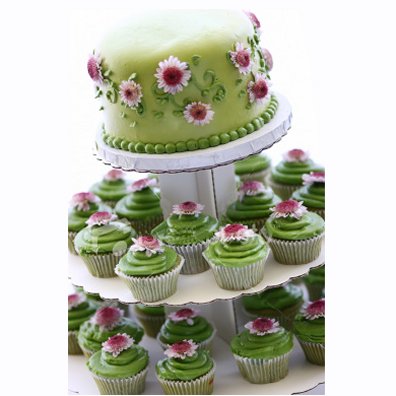 Green Cupcake Wedding Cakes