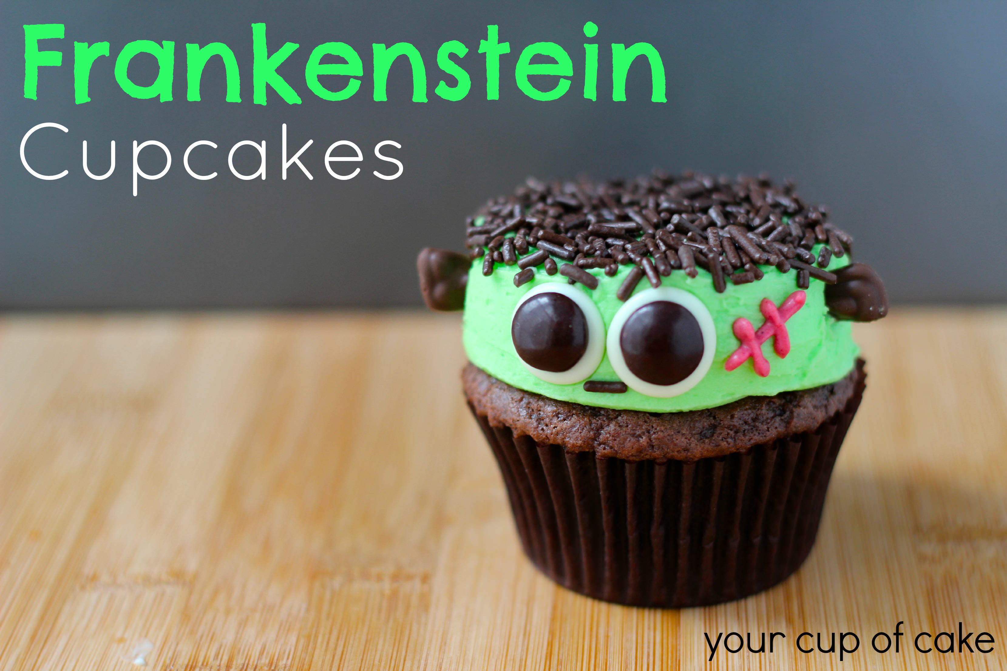 Halloween Frankenstein Cupcakes Halloween Frankenstein Cupcakes