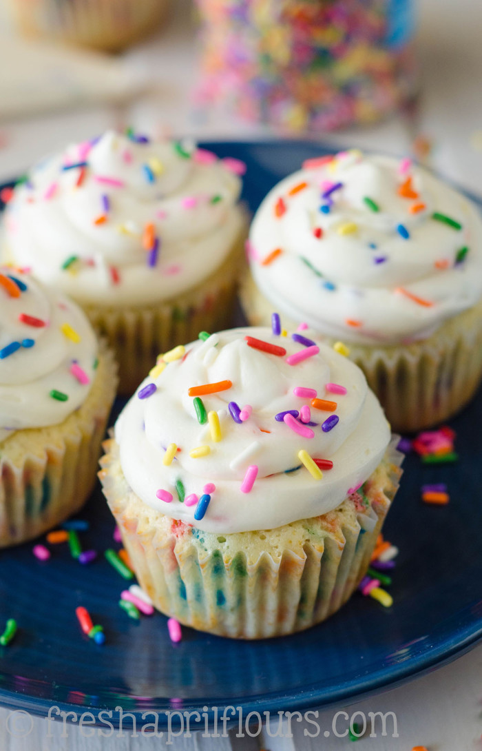 Happy Birthday Funfetti Cupcakes