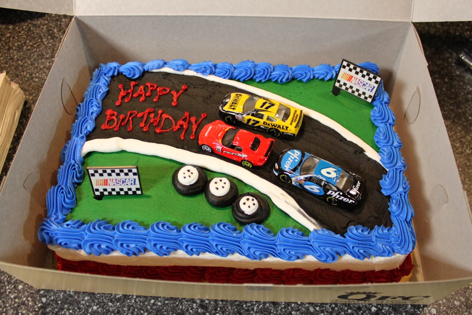 Happy Birthday NASCAR Cake