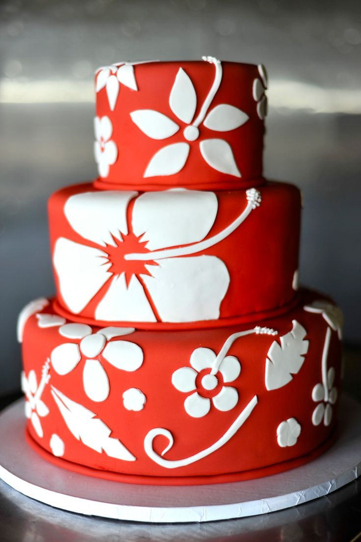 Hawaiian Themed Wedding Cake Hawaiian Themed Wedding Cake
