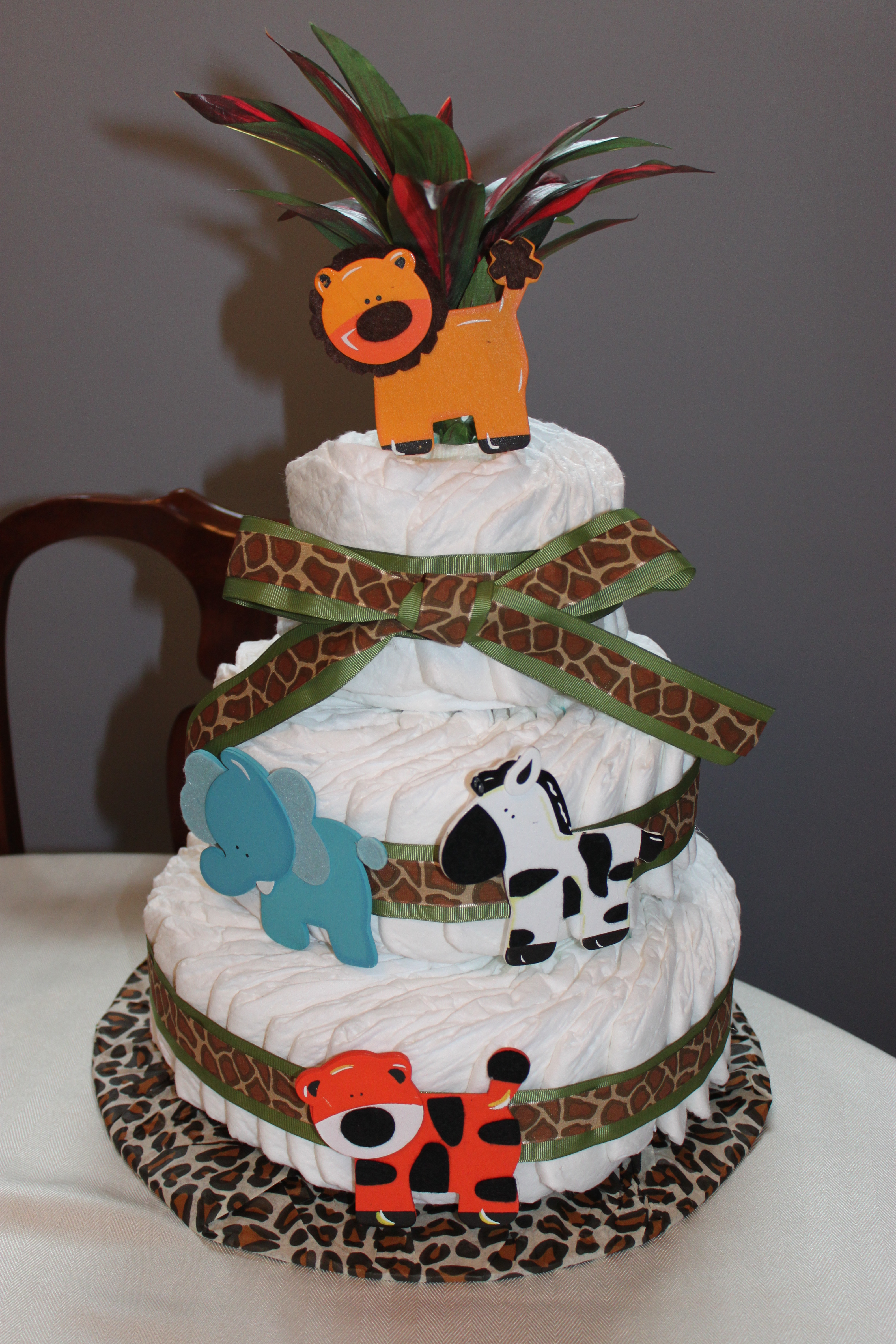 Jungle Safari Diaper Cake