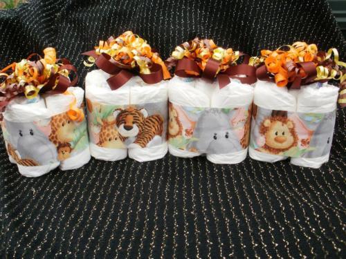 Jungle Theme Diaper Cake for Baby Shower