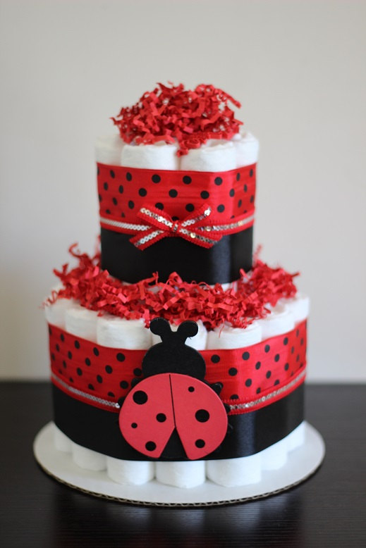 Ladybug Diaper Cake Centerpiece Ladybug Diaper Cake Centerpiece