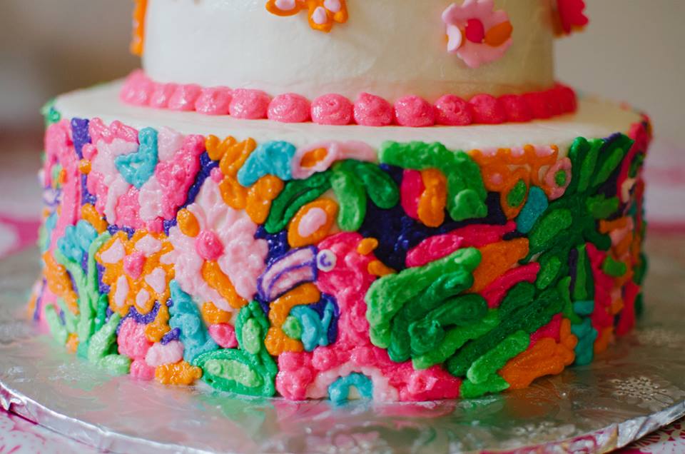 Lilly Pulitzer Birthday Cake