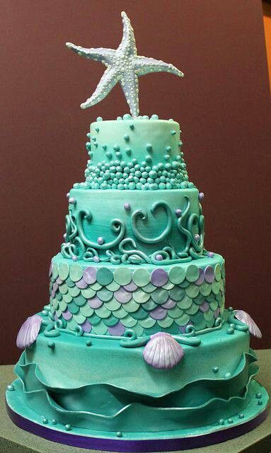 Little Mermaid Wedding Cake