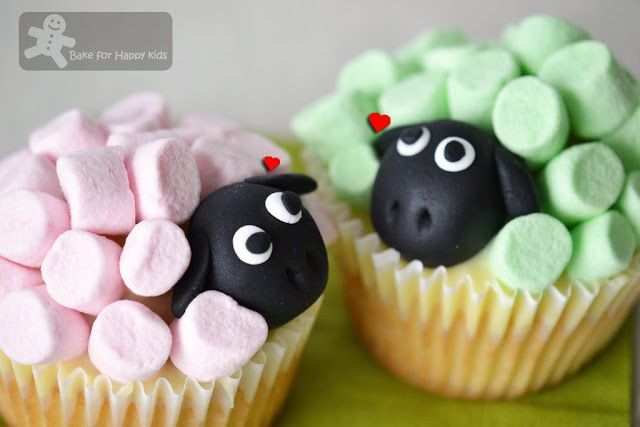 Marshmallow Sheep Cupcakes