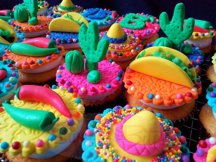 Mexican Party Cupcakes