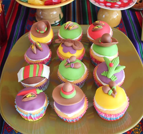 Mexican Party Cupcakes
