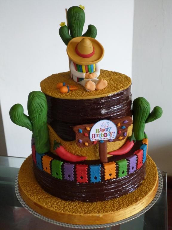 Mexican Themed Birthday Cake