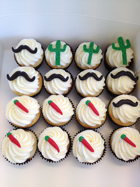 Mexican-themed Birthday Cupcakes