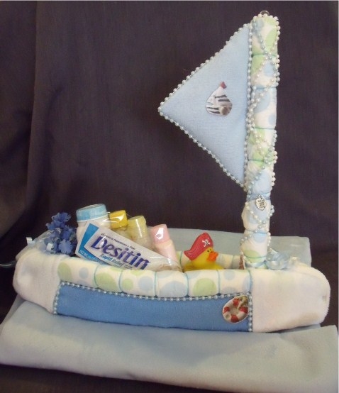 Nautical Baby Shower Diaper Cake Boat Nautical Baby Shower Diaper Cake Boat