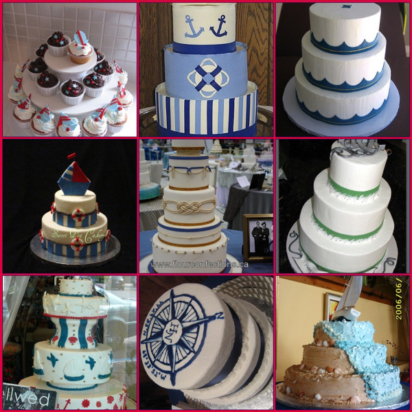 Nautical Theme Wedding Cake Idea