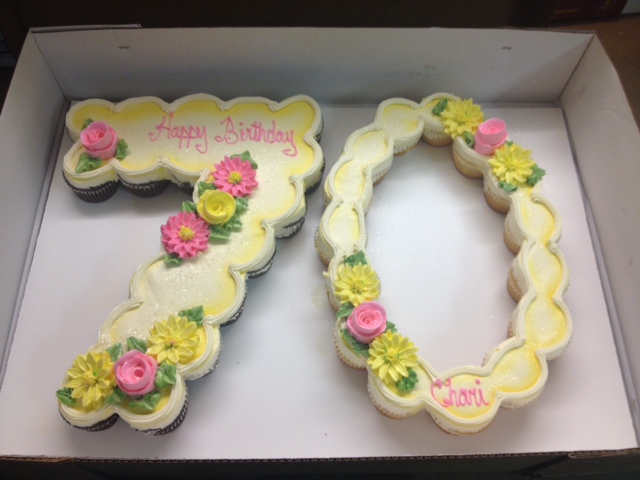 Number Shaped Cupcake Cakes Number Shaped Cupcake Cakes