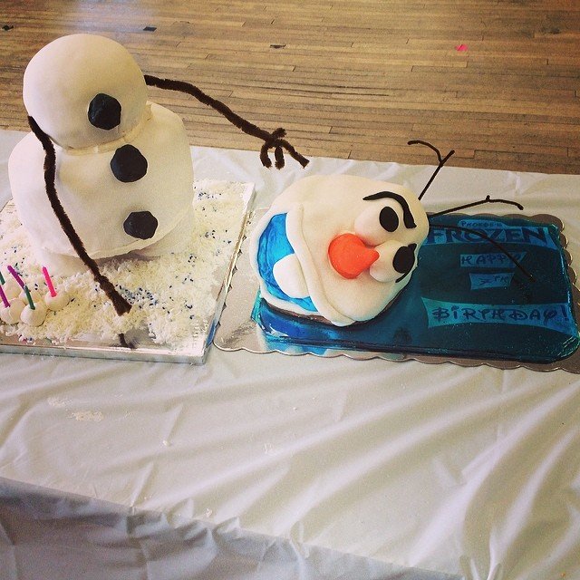 Olaf Frozen Homemade Birthday Cakes