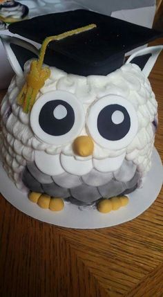 Owl Graduation Cake