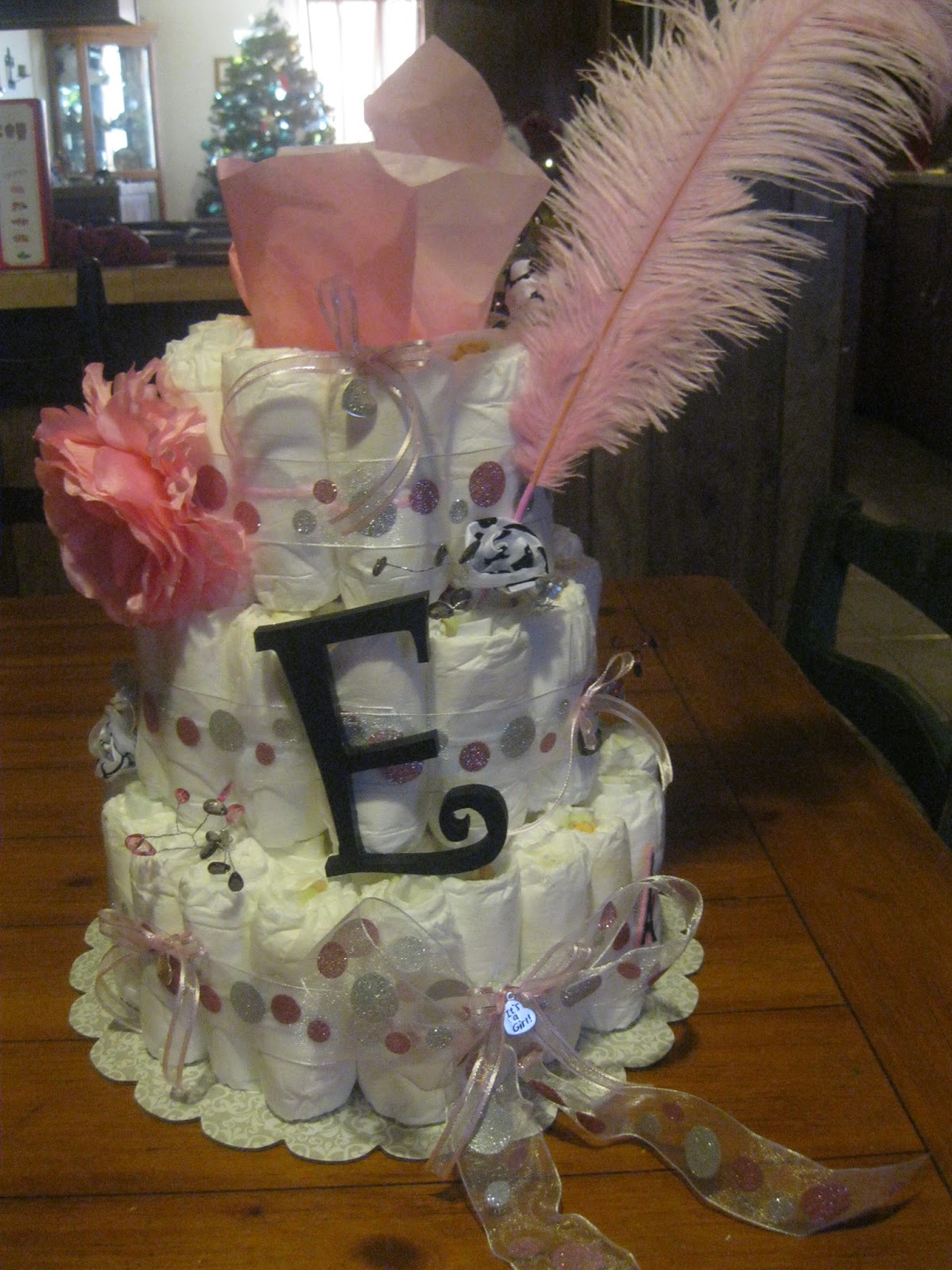 Paris Themed Diaper Cake