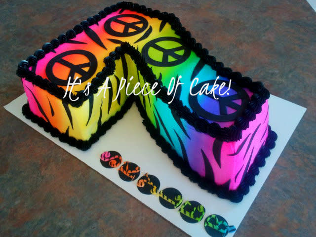 12 Photos of Peace Sign And Zebra Print Cakes