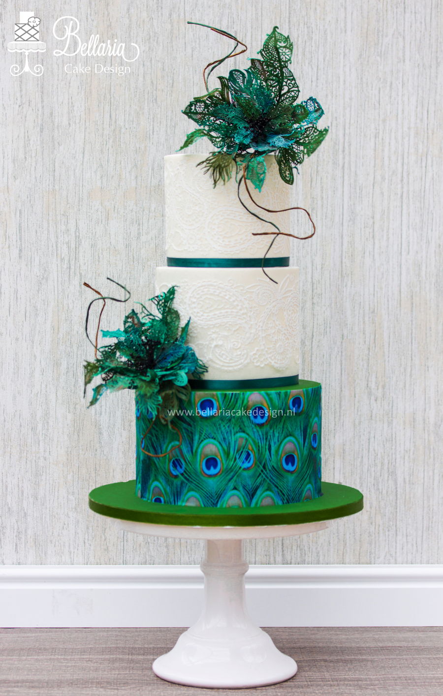 Peacock Wedding Cake Cupcakes Peacock Wedding Cake Cupcakes
