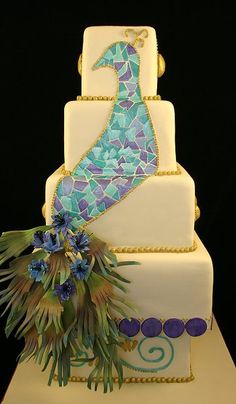 Peacock Wedding Cake