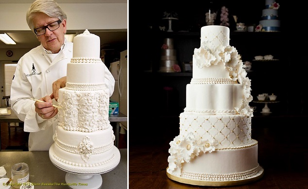 Petal Shaped Wedding Cake