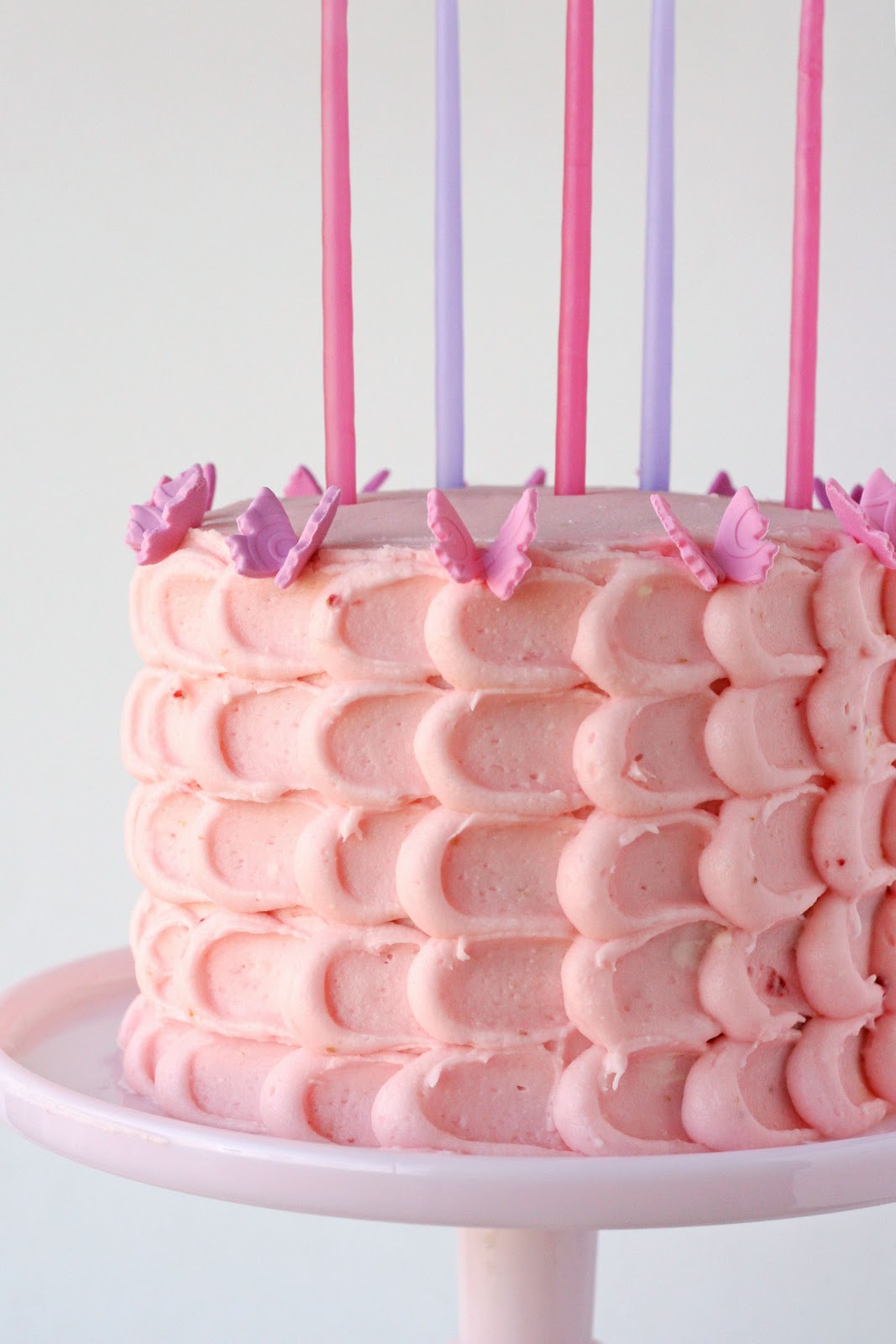 Pink Butterfly Birthday Cake