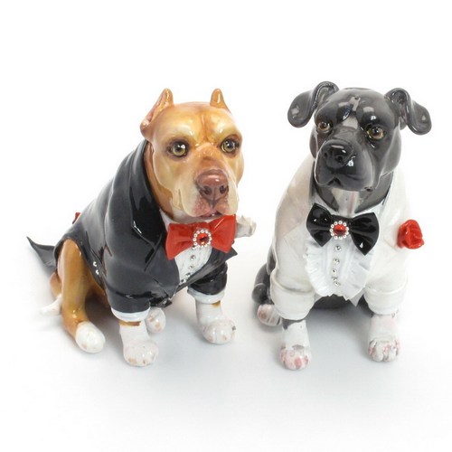 Pit Bull Wedding Cake Topper