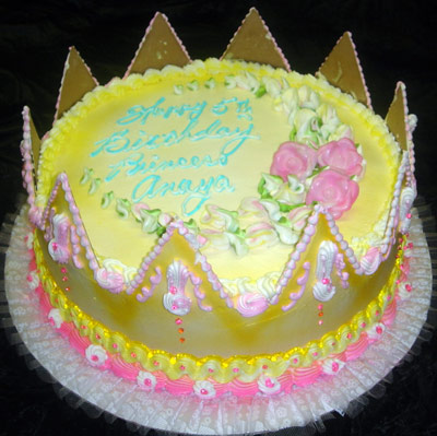 Princess Crown Birthday Cake