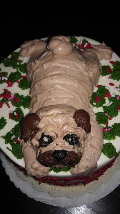 Pug Birthday Cake