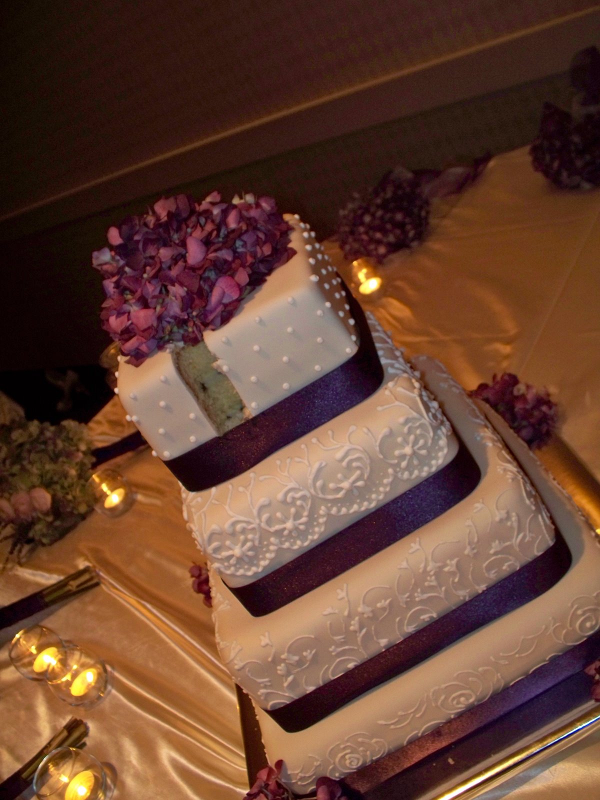 Purple Wedding Cake Design