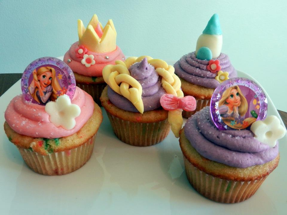 Rapunzel Themed Cupcakes