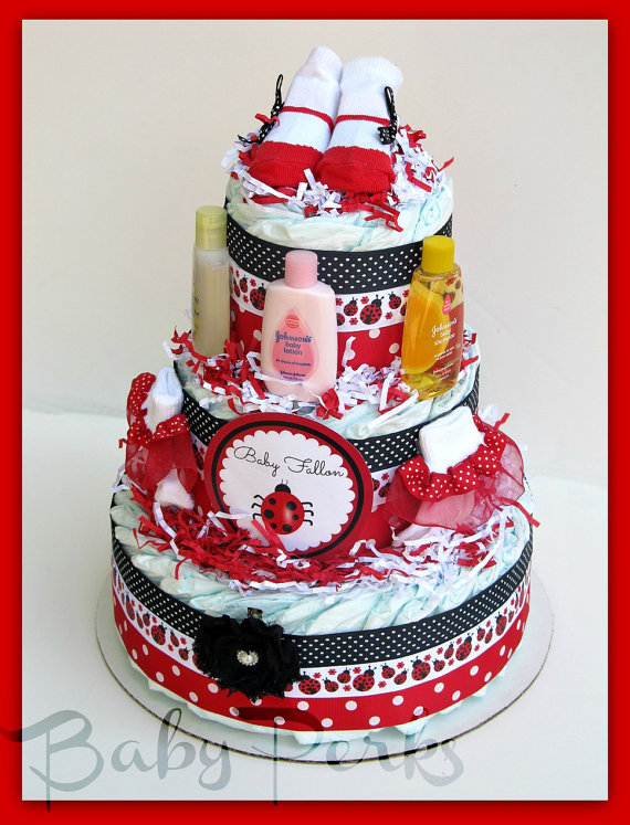 Red Ladybug Baby Shower Cakes Red Ladybug Baby Shower Cakes