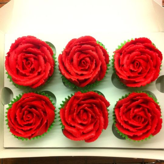 Red Rose Cupcake