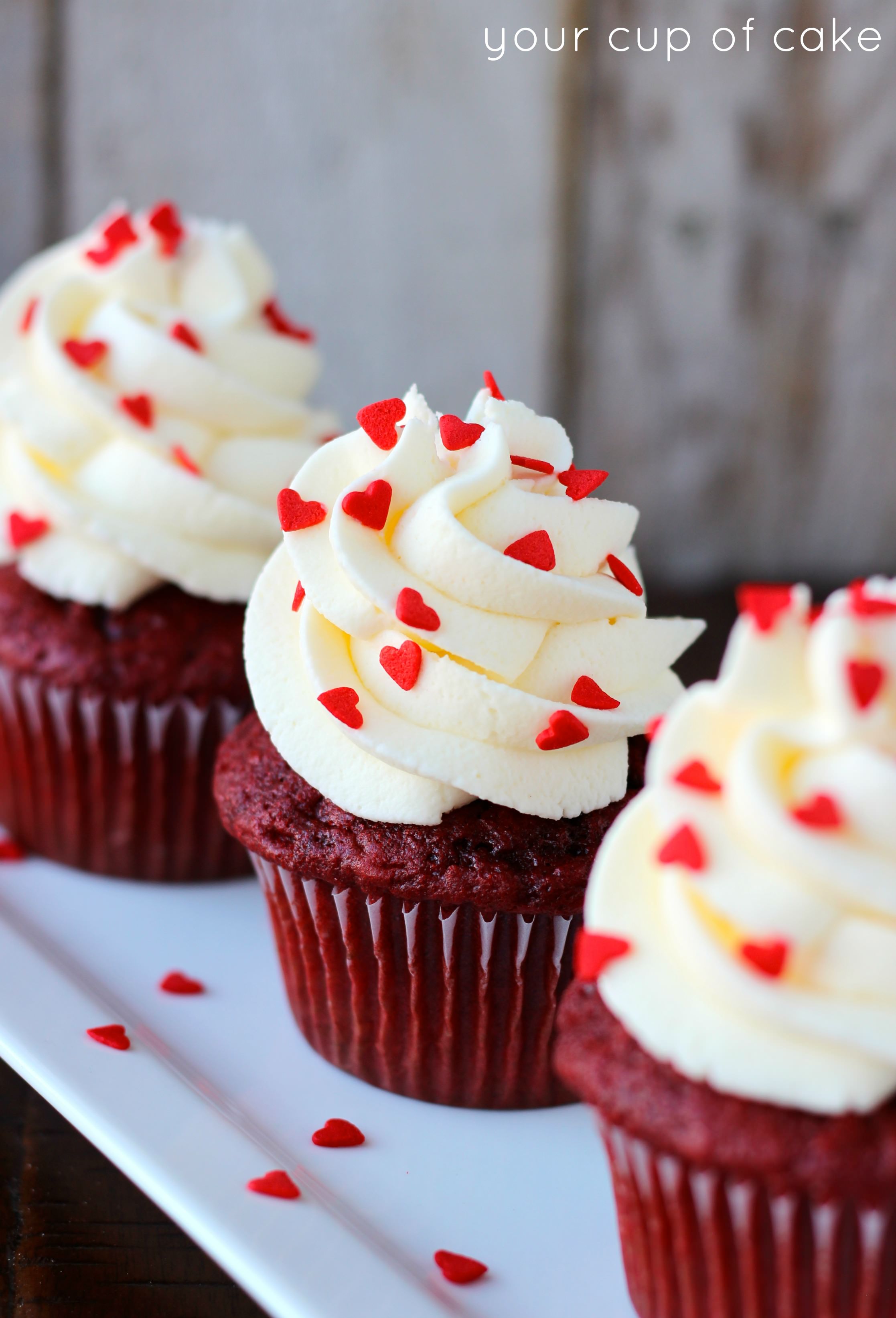 Red Velvet Cupcakes with White Chocolate