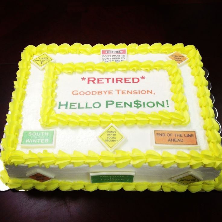 Retirement Sheet Cake Ideas