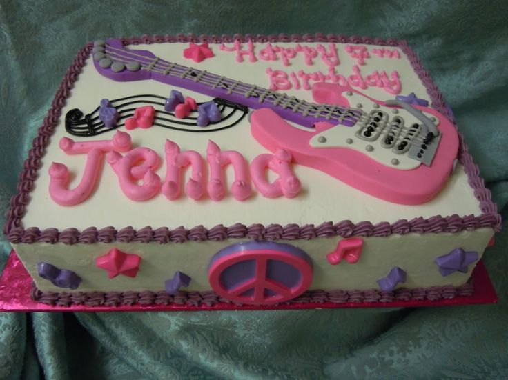 Rock Star Birthday Sheet Cakes