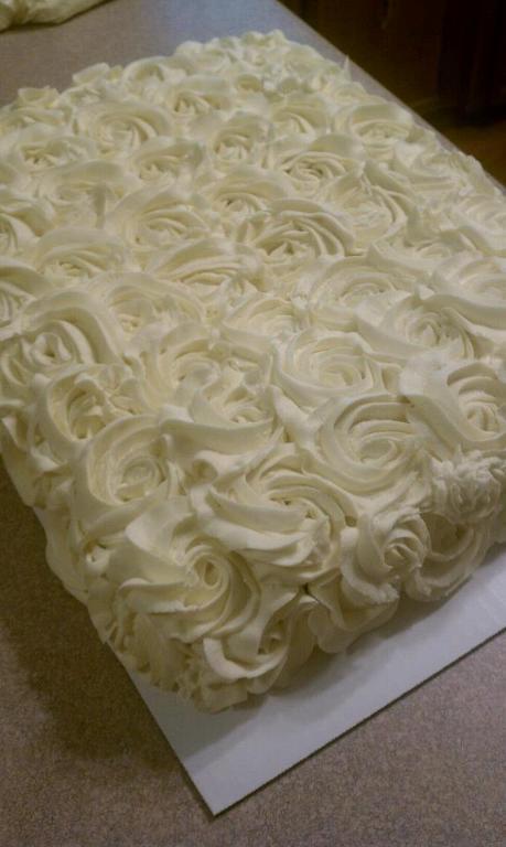 Rose Buttercream Sheet Cake