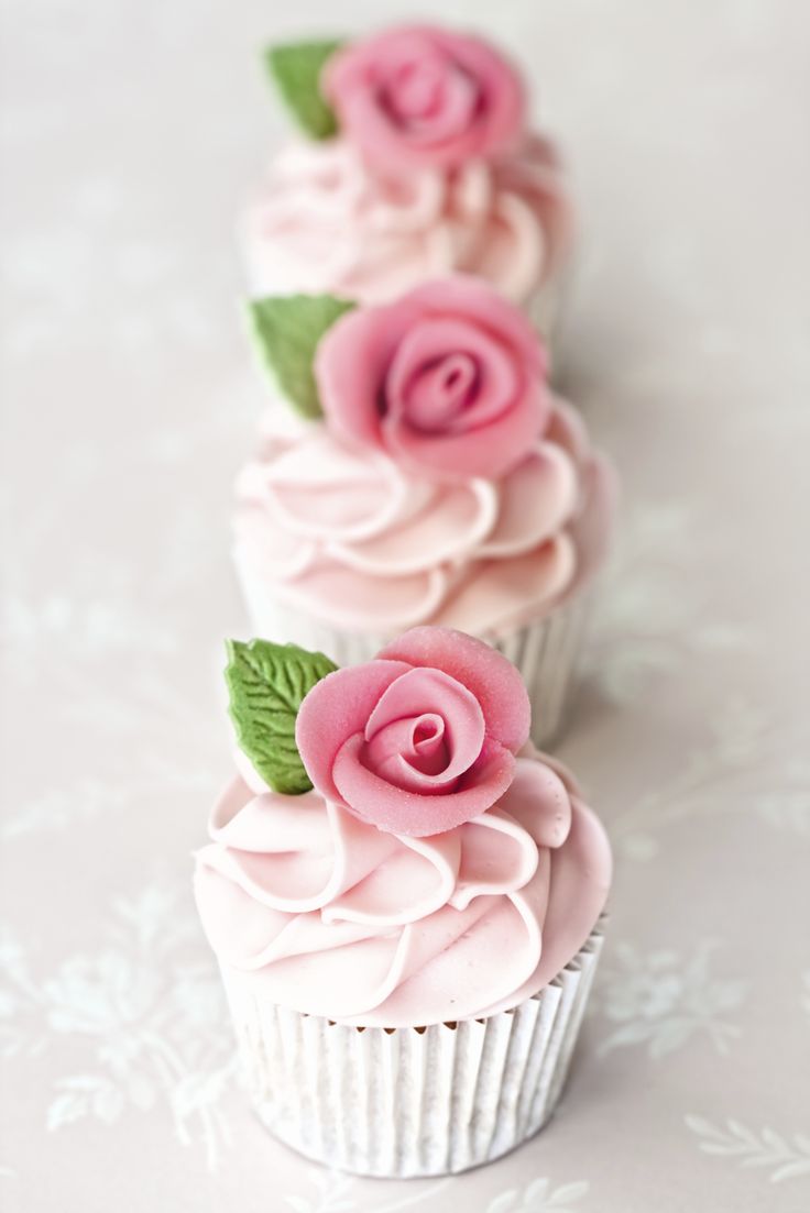 Rose Water Almond Cupcakes