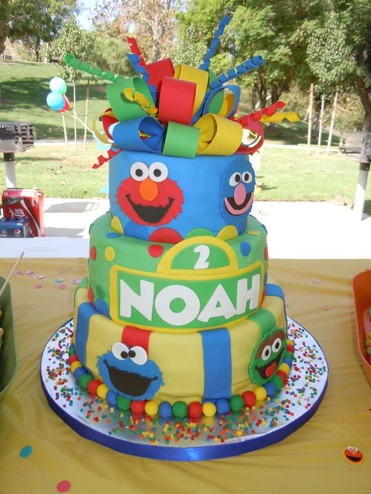 Sesame Street Birthday Party Cake Sesame Street Birthday Party Cake