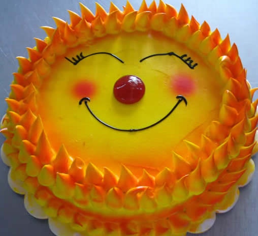 Sun Birthday Cake Cupcakes