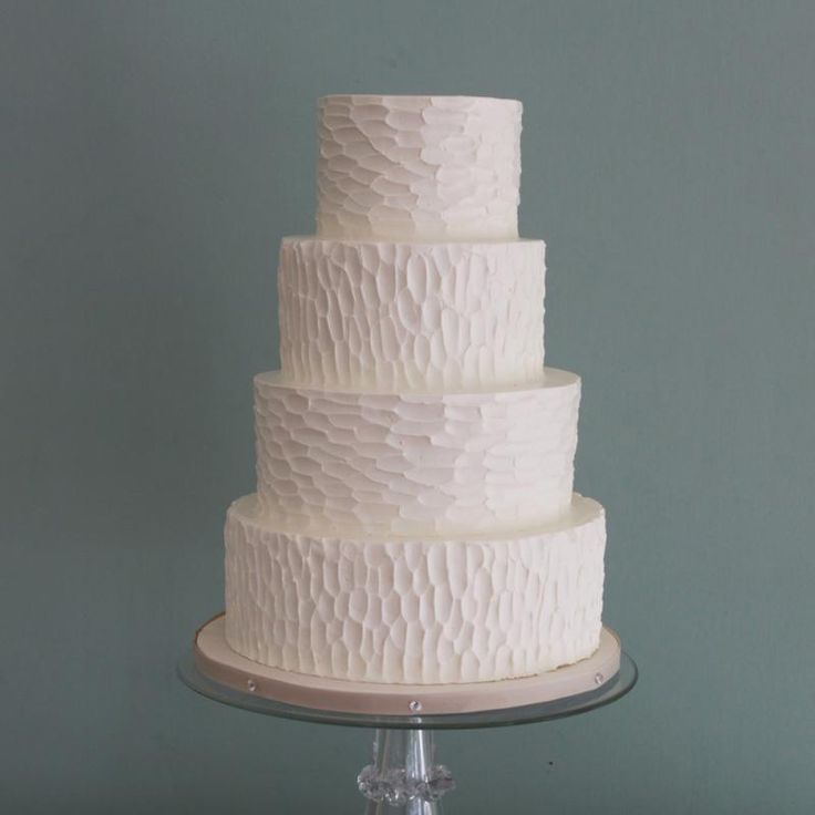 Textured Buttercream Wedding Cake