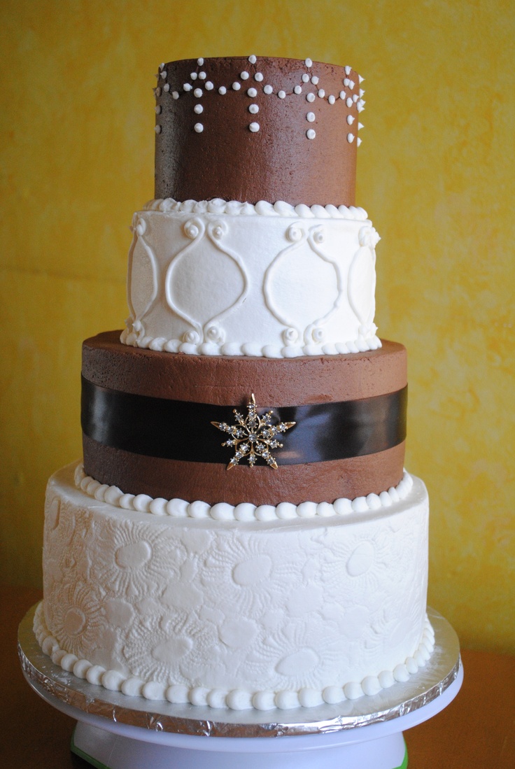 Textured Buttercream Wedding Cake