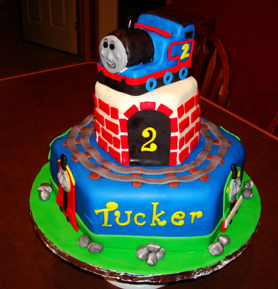 Thomas the Train 2nd Birthday Cake