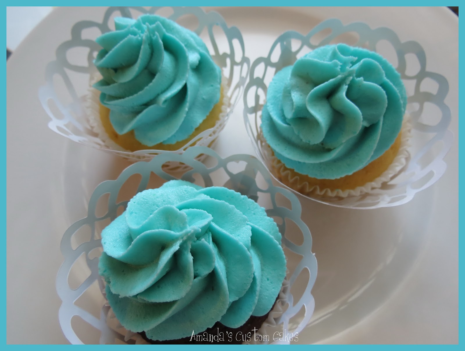 Tiffany Blue Baby Shower Cake