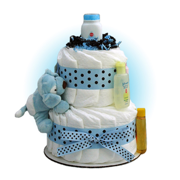 Two Tier Diaper Cake