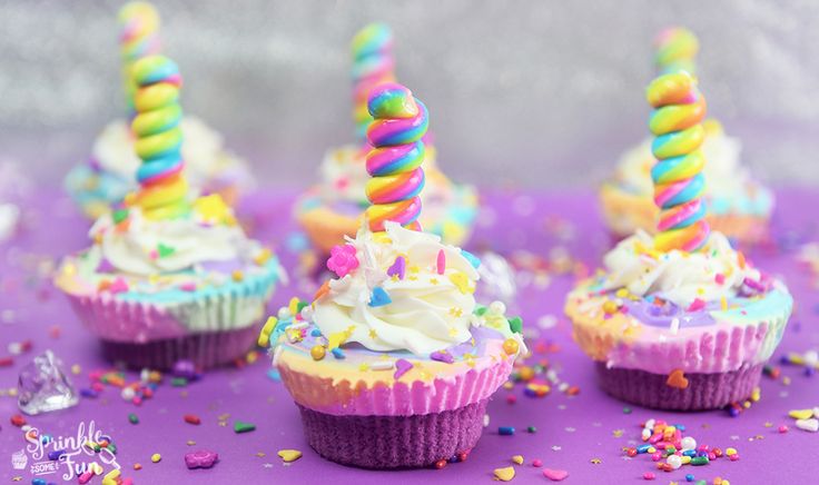 Unicorn Ice Cream Cone Cupcake Pinterest