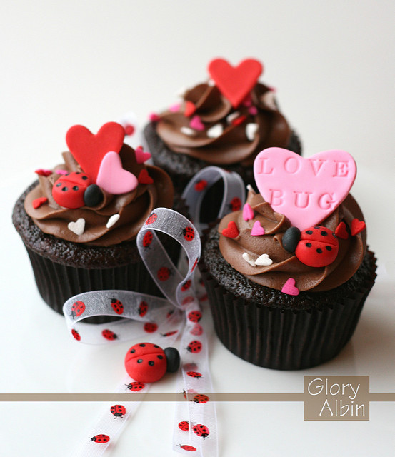 Valentine Love Bug Cupcakes