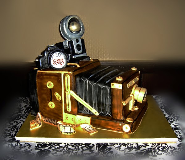 Vintage Camera Birthday Cake