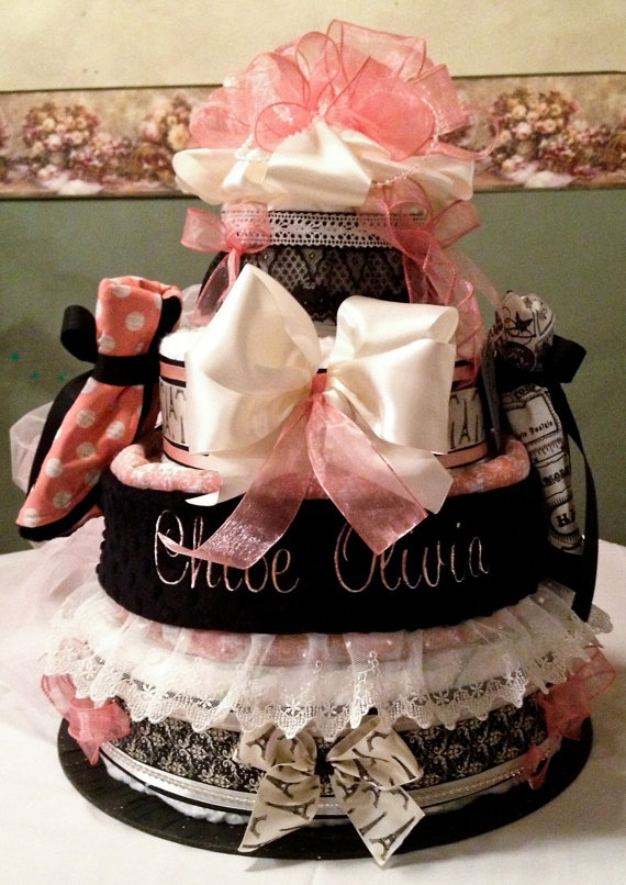 Vintage Theme Diaper Cake